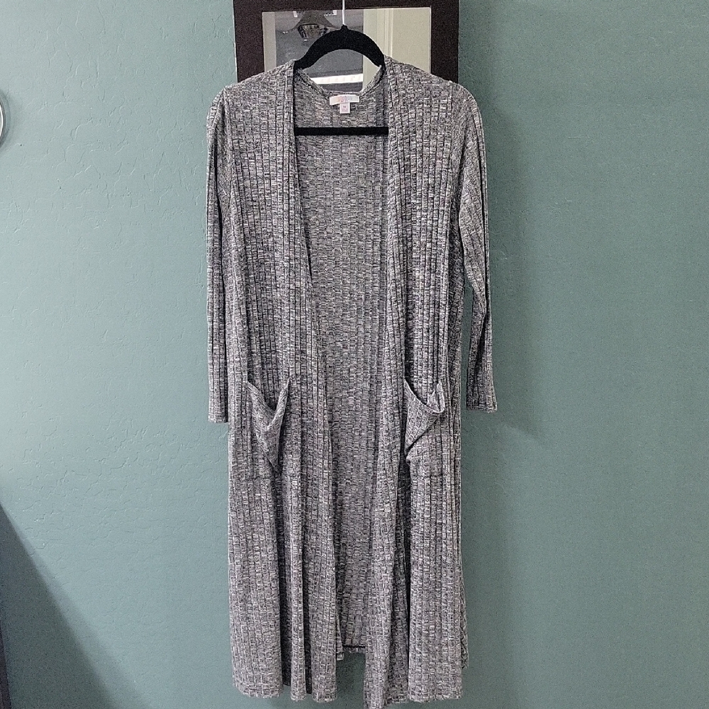 Lularoe Sarah Gray Long Cardigan/Duster